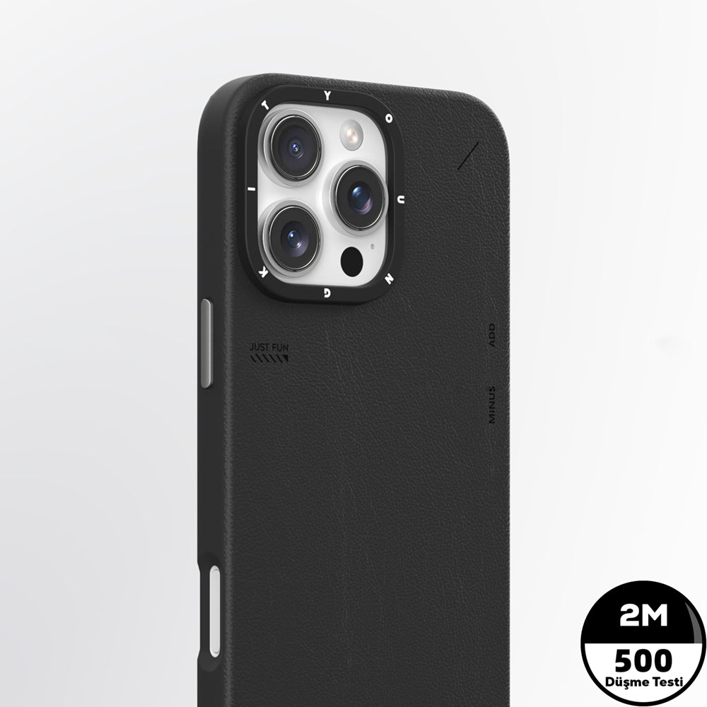 Apple iPhone 16 Pro Kılıf M-safe Şarj Özellikli Basit Mat Deri Desenli Youngkit Tech Fashion Serisi Kapak