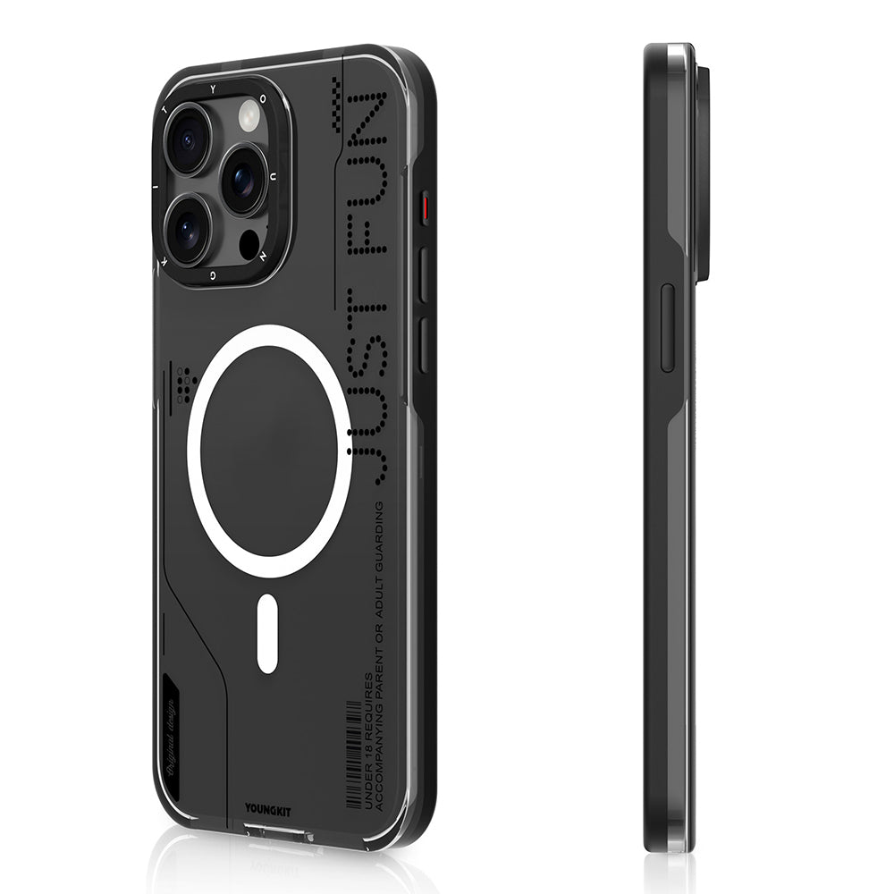 Apple iPhone 16 Pro Kılıf M-safe Şarj Özellikli Çıkarılabilir Arka Yüzeyli Youngkit Mecha Kapak
