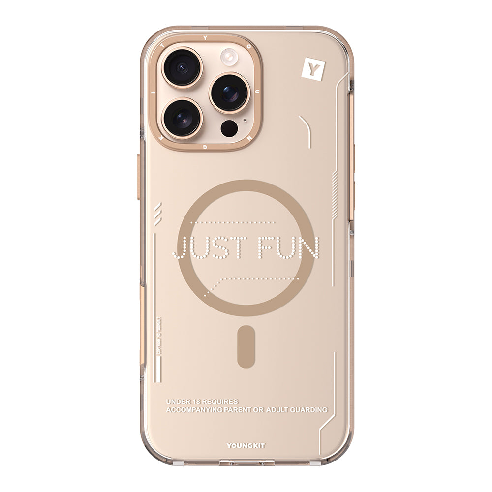 Apple iPhone 16 Pro Kılıf M-safe Şarj Özellikli Çıkarılabilir Arka Yüzeyli Youngkit Mecha Kapak