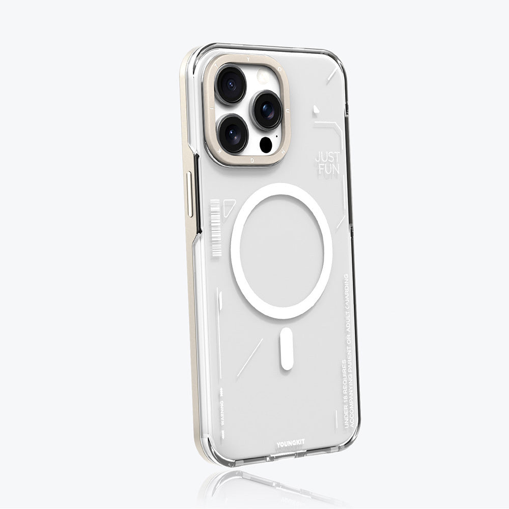 Apple iPhone 16 Pro Kılıf M-safe Şarj Özellikli Çıkarılabilir Arka Yüzeyli Youngkit Mecha Kapak