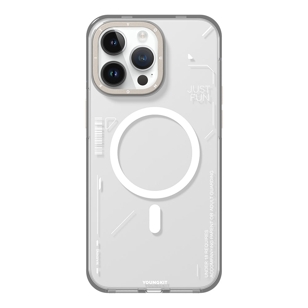 Apple iPhone 16 Pro Kılıf M-safe Şarj Özellikli Çıkarılabilir Arka Yüzeyli Youngkit Mecha Kapak