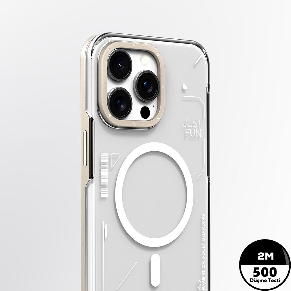 Apple iPhone 16 Pro Kılıf M-safe Şarj Özellikli Çıkarılabilir Arka Yüzeyli Youngkit Mecha Kapak