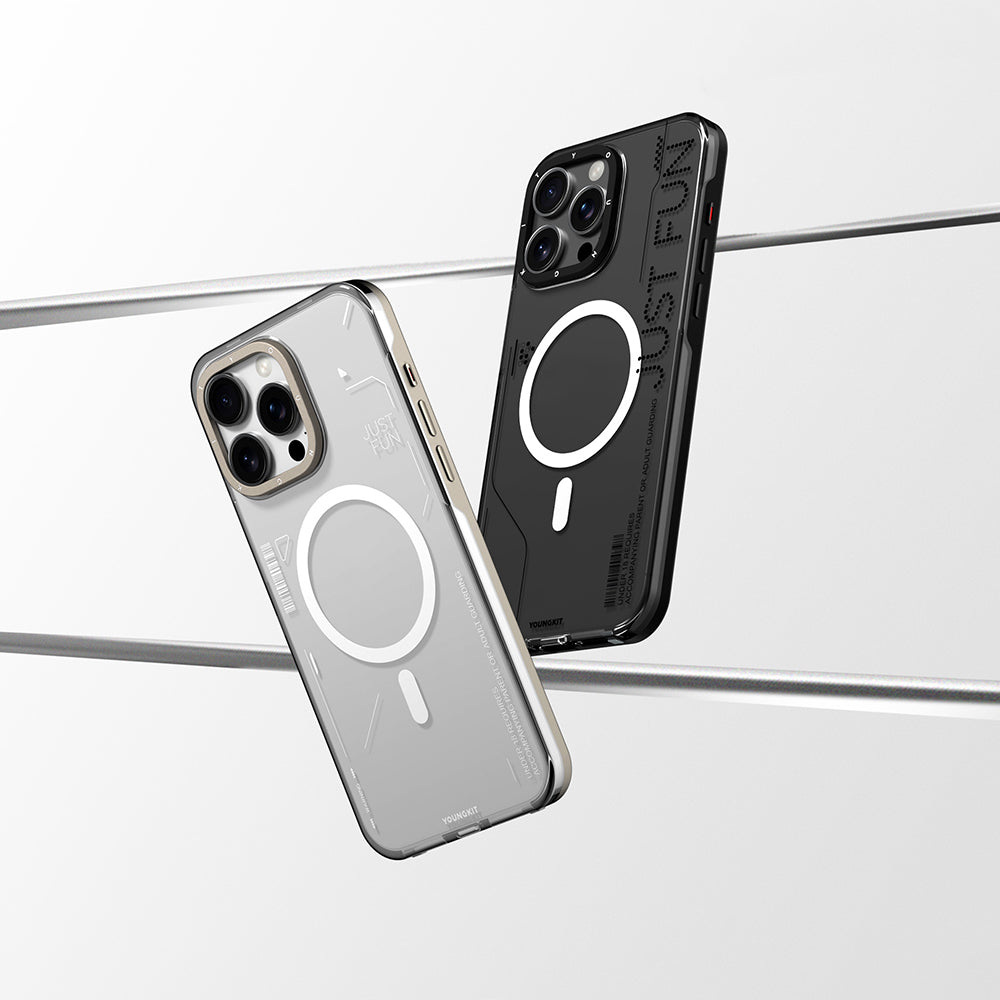 Apple iPhone 16 Pro Kılıf M-safe Şarj Özellikli Çıkarılabilir Arka Yüzeyli Youngkit Mecha Kapak