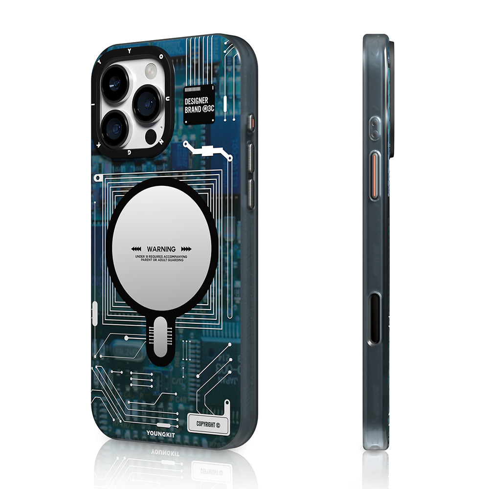 Apple iPhone 16 Pro Kılıf M-safe Şarj Özellikli Kamera Denetim Butonlu Youngkit Technology Serisi Kapak