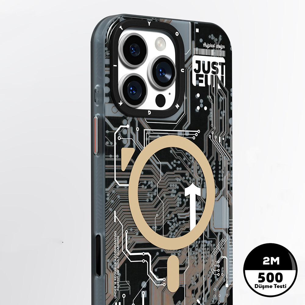 Apple iPhone 16 Pro Kılıf M-safe Şarj Özellikli Kamera Denetim Butonlu Youngkit Technology Serisi Kapak