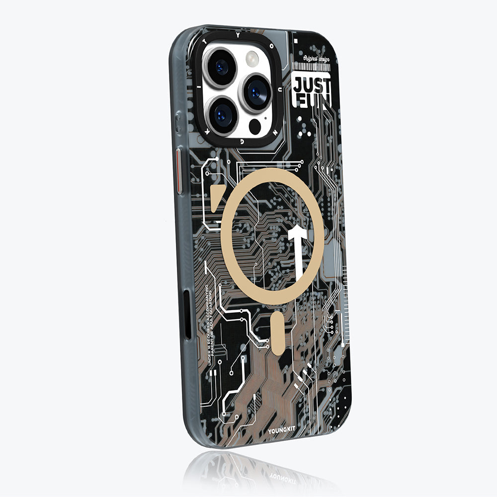 Apple iPhone 16 Pro Kılıf M-safe Şarj Özellikli Kamera Denetim Butonlu Youngkit Technology Serisi Kapak