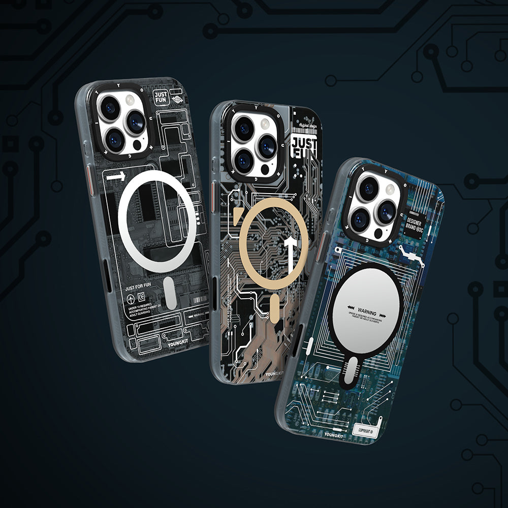 Apple iPhone 16 Pro Kılıf M-safe Şarj Özellikli Kamera Denetim Butonlu Youngkit Technology Serisi Kapak