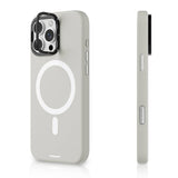 Apple iPhone 16 Pro Kılıf M-safe Şarj Özellikli Kamera Standlı Youngkit Bitty Cream Kapak