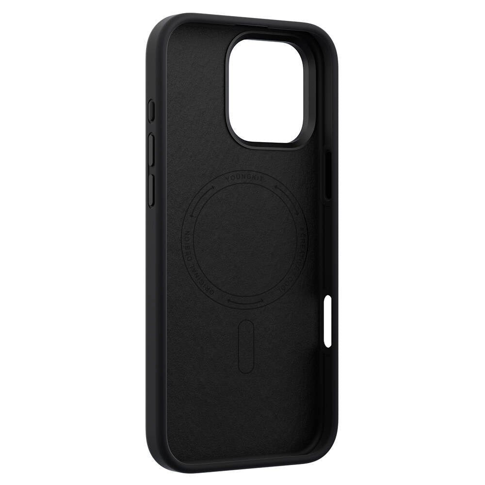 Apple iPhone 16 Pro Kılıf M-safe Şarj Özellikli Kamera Standlı Youngkit Bitty Cream Kapak