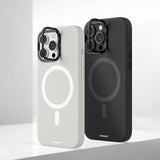 Apple iPhone 16 Pro Kılıf M-safe Şarj Özellikli Kamera Standlı Youngkit Bitty Cream Kapak