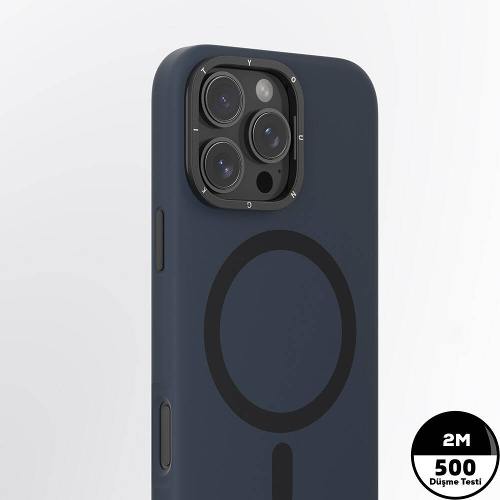 Apple iPhone 16 Pro Kılıf M-safe Şarj Özellikli Kamera Standlı Youngkit Bitty Cream Kapak