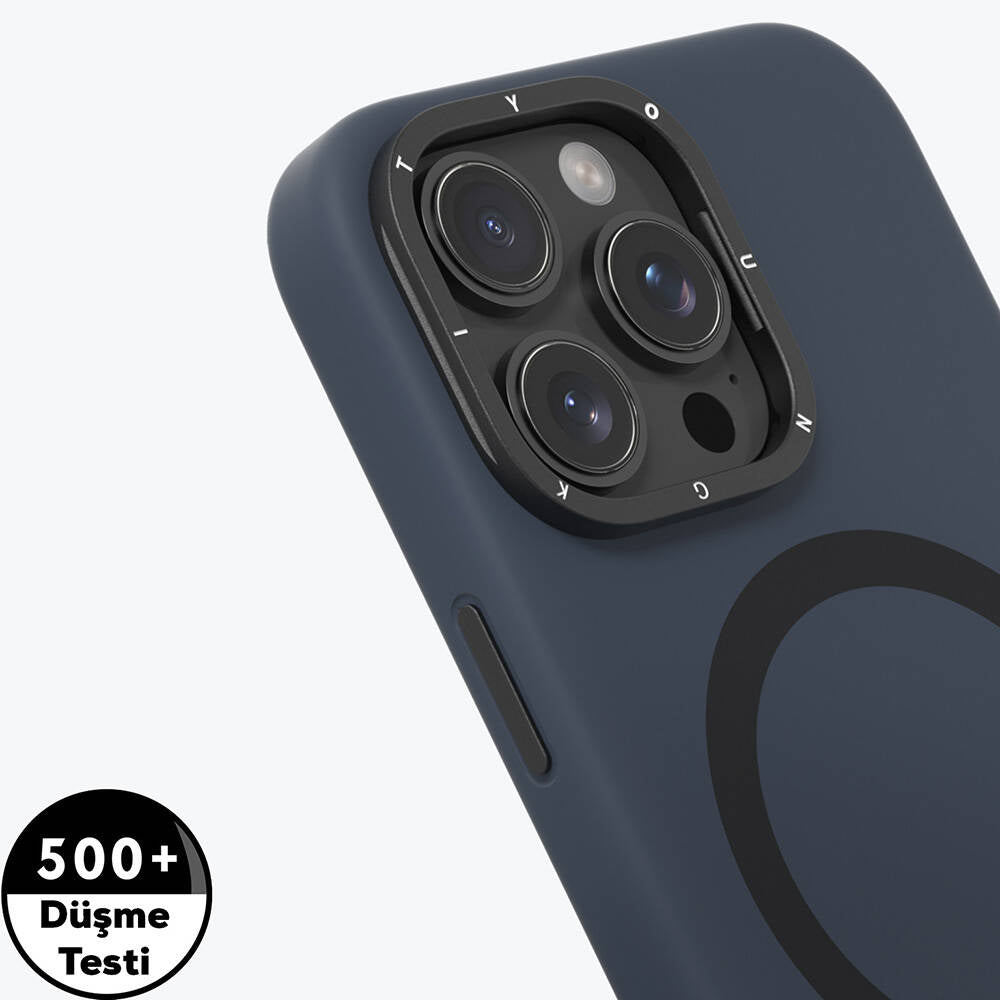 Apple iPhone 16 Pro Kılıf M-safe Şarj Özellikli Kamera Standlı Youngkit Bitty Cream Kapak