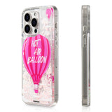 Apple iPhone 16 Pro Kılıf M-safe Şarj Özellikli Parlak Kumlu Sıvılı Youngkit Pink Dream Quicksand Serisi Kapak