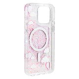 Apple iPhone 16 Pro Kılıf M-safe Şarj Özellikli Parlak Kumlu Sıvılı Youngkit Pink Dream Quicksand Serisi Kapak