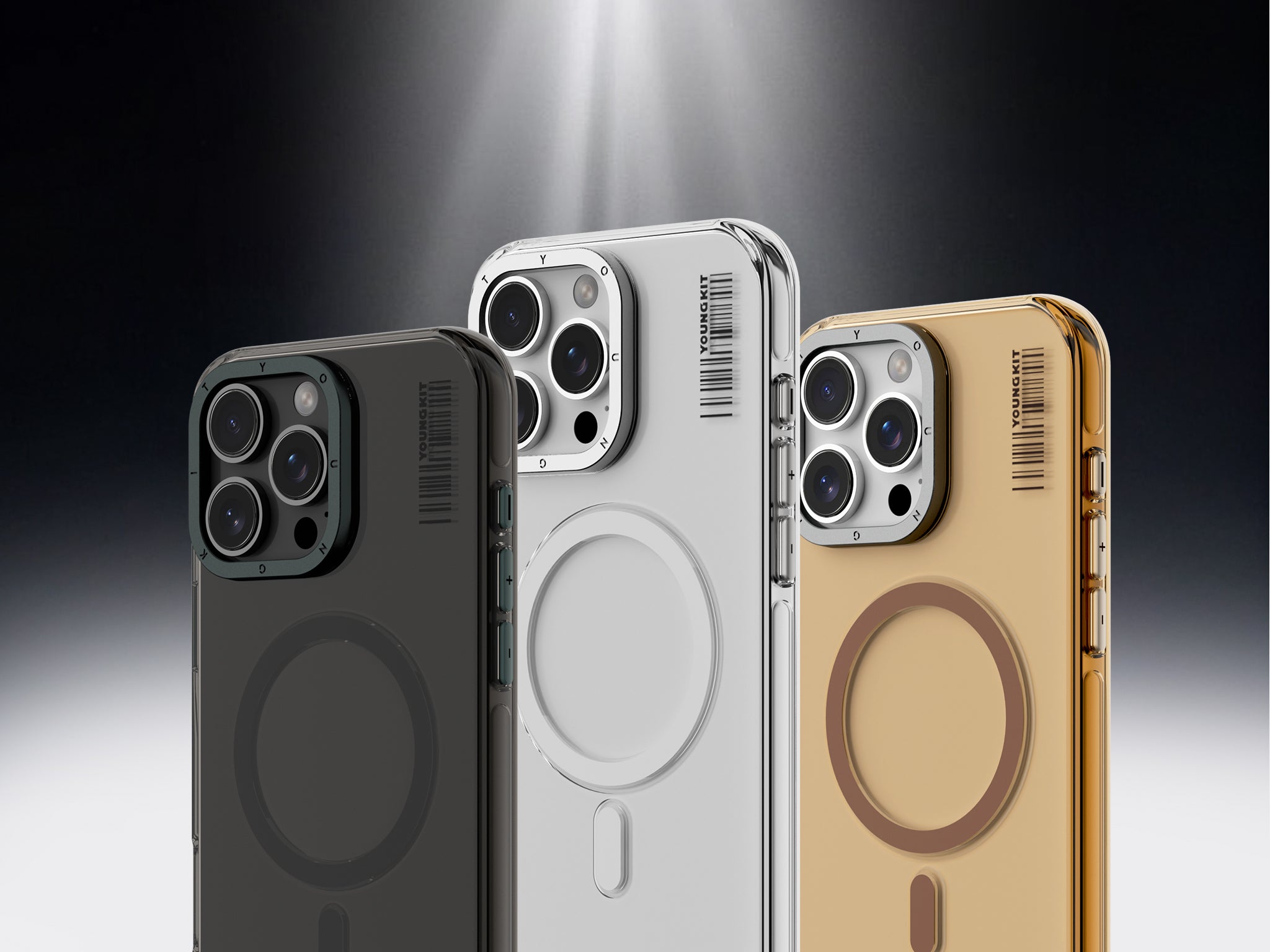 Apple iPhone 16 Pro Kılıf M-safe Şarj Özellikli Şeffaf Youngkit Crystal Shield Serisi Kapak