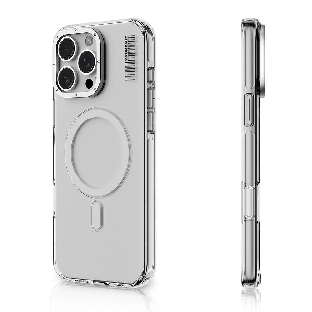 Apple iPhone 16 Pro Kılıf M-safe Şarj Özellikli Şeffaf Youngkit Crystal Shield Serisi Kapak