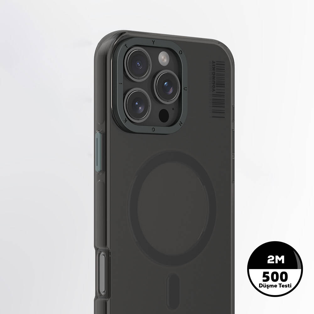 Apple iPhone 16 Pro Kılıf M-safe Şarj Özellikli Şeffaf Youngkit Crystal Shield Serisi Kapak