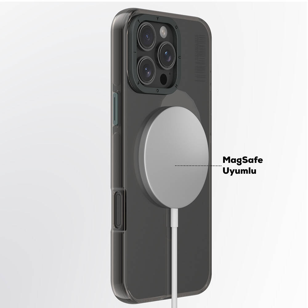 Apple iPhone 16 Pro Kılıf M-safe Şarj Özellikli Şeffaf Youngkit Crystal Shield Serisi Kapak