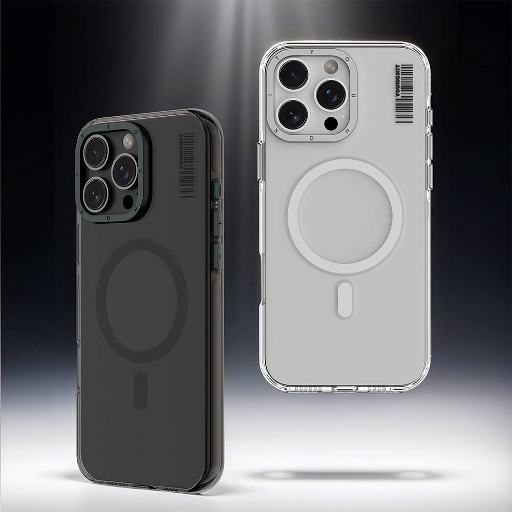 Apple iPhone 16 Pro Kılıf M-safe Şarj Özellikli Şeffaf Youngkit Crystal Shield Serisi Kapak