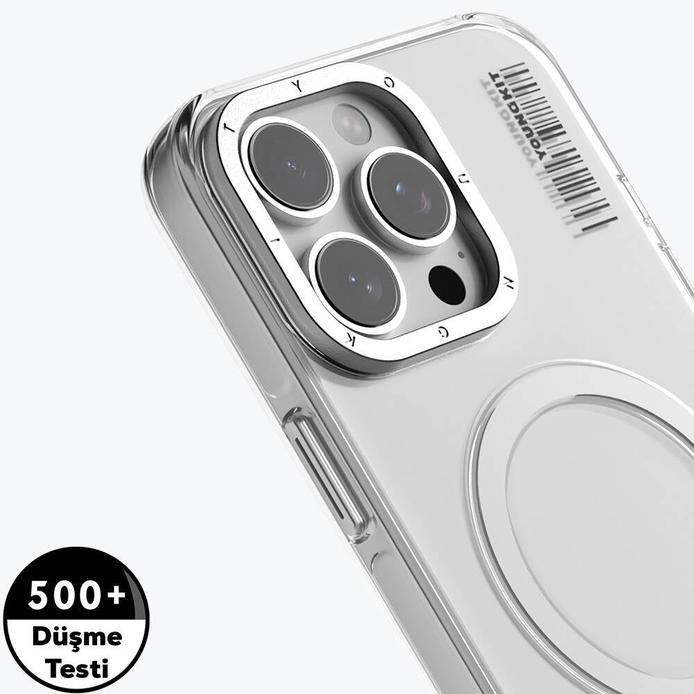 Apple iPhone 16 Pro Kılıf M-safe Şarj Özellikli Şeffaf Youngkit Crystal Shield Serisi Kapak