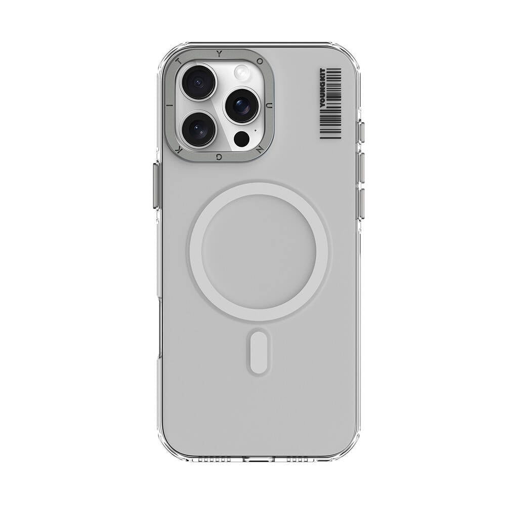 Apple iPhone 16 Pro Kılıf M-safe Şarj Özellikli Şeffaf Youngkit Crystal Shield Serisi Kapak