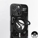 Apple iPhone 16 Pro Kılıf M-safe Şarj Özellikli Youngkit 360° Standlı Starship Serisi Kapak