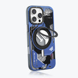 Apple iPhone 16 Pro Kılıf M-safe Şarj Özellikli Youngkit 360° Standlı Starship Serisi Kapak
