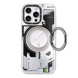 Apple iPhone 16 Pro Kılıf M-safe Şarj Özellikli Youngkit 360° Standlı Starship Serisi Kapak