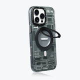 Apple iPhone 16 Pro Kılıf M-safe Şarj Özellikli Youngkit 360° Standlı Technology Serisi Kapak