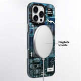 Apple iPhone 16 Pro Kılıf M-safe Şarj Özellikli Youngkit 360° Standlı Technology Serisi Kapak