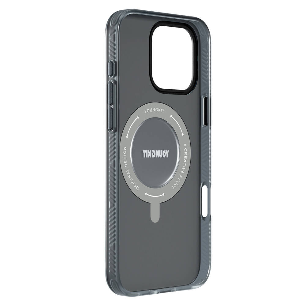 Apple iPhone 16 Pro Kılıf M-safe Şarj Özellikli Youngkit 360° Standlı Technology Serisi Kapak