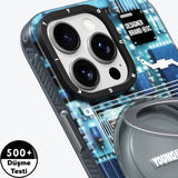 Apple iPhone 16 Pro Kılıf M-safe Şarj Özellikli Youngkit 360° Standlı Technology Serisi Kapak