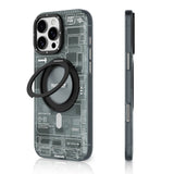 Apple iPhone 16 Pro Kılıf M-safe Şarj Özellikli Youngkit 360° Standlı Technology Serisi Kapak