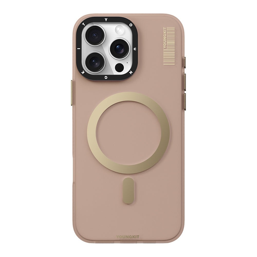 Apple iPhone 16 Pro Kılıf M-safe Şarj Özellikli Youngkit Hidden Sand Serisi Kapak