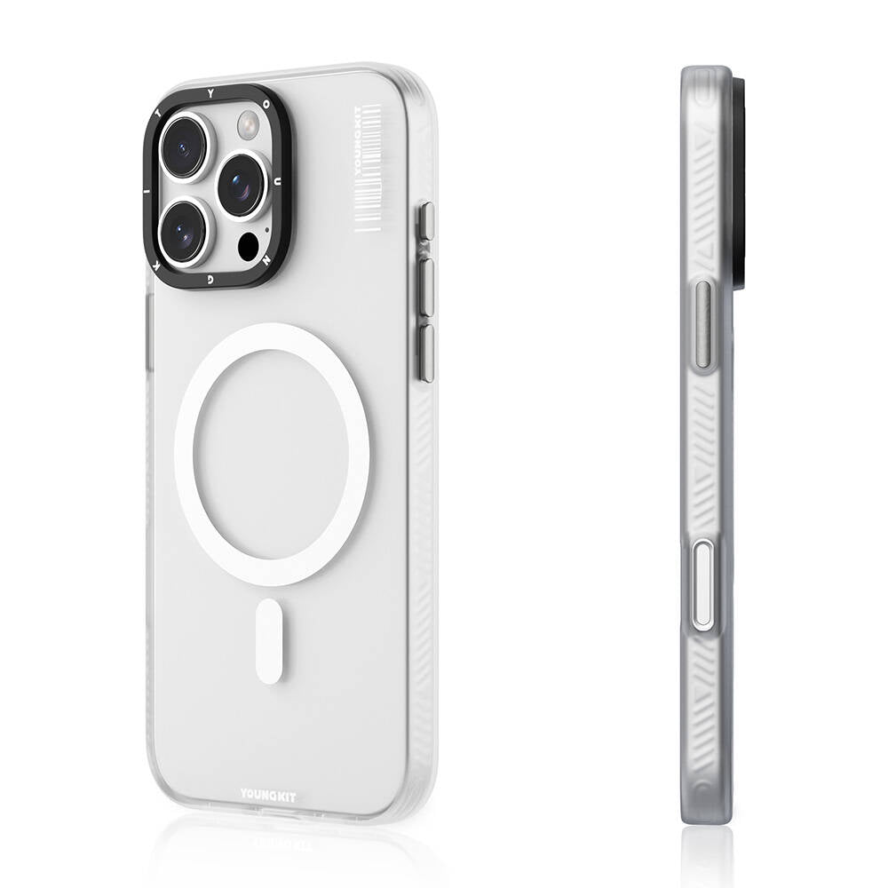 Apple iPhone 16 Pro Kılıf M-safe Şarj Özellikli Youngkit Hidden Sand Serisi Kapak