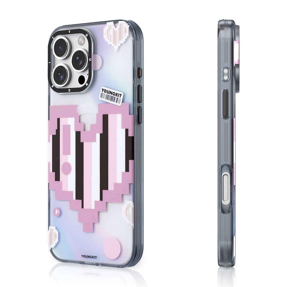 Apple iPhone 16 Pro Kılıf M-safe Şarj Özellikli Youngkit Love Serisi Kapak