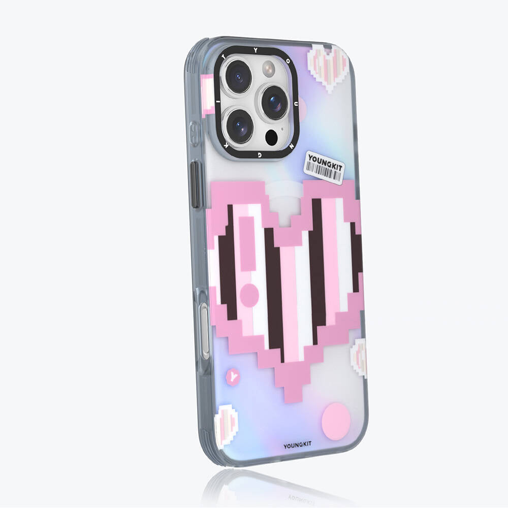 Apple iPhone 16 Pro Kılıf M-safe Şarj Özellikli Youngkit Love Serisi Kapak
