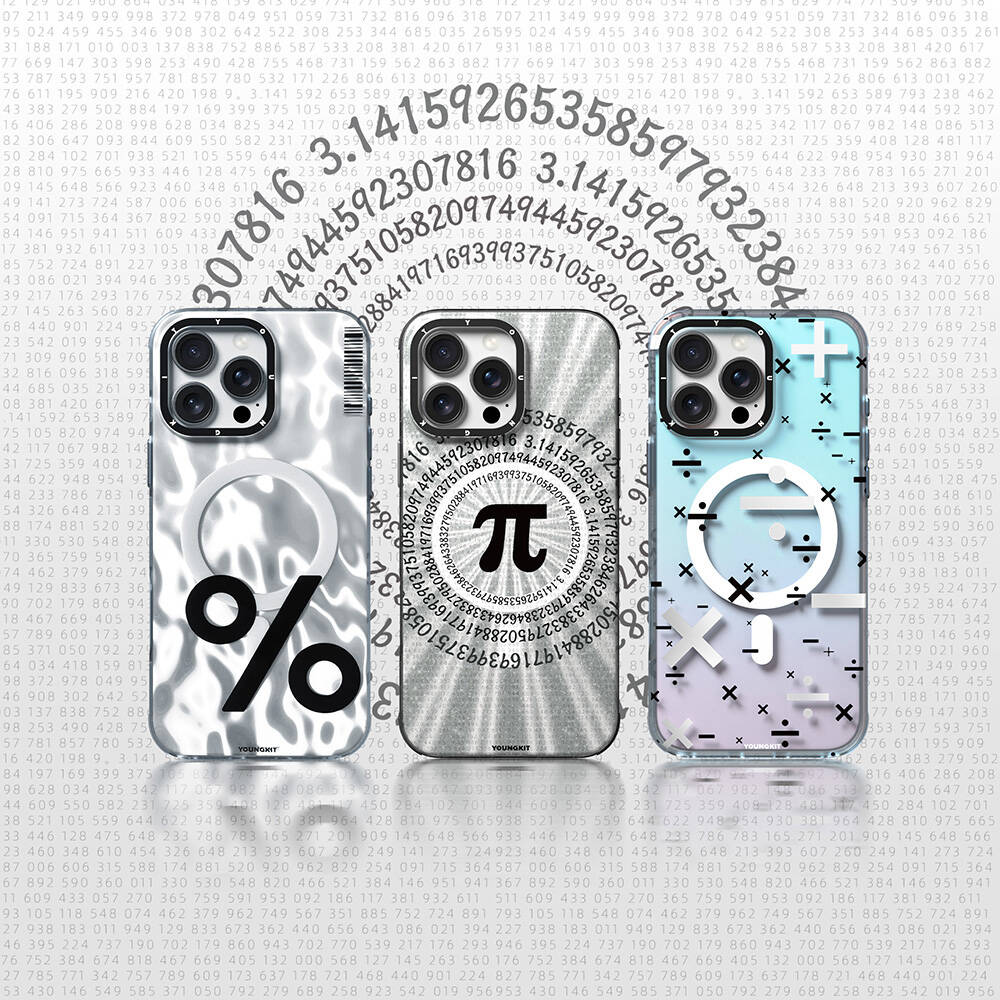 Apple iPhone 16 Pro Kılıf M-safe Şarj Özellikli Youngkit Mathematical Serisi Kapak