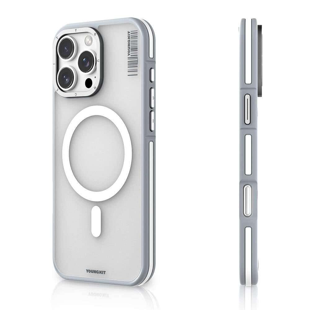 Apple iPhone 16 Pro Kılıf M-safe Şarj Özellikli Youngkit Rock Sand Serisi Kapak
