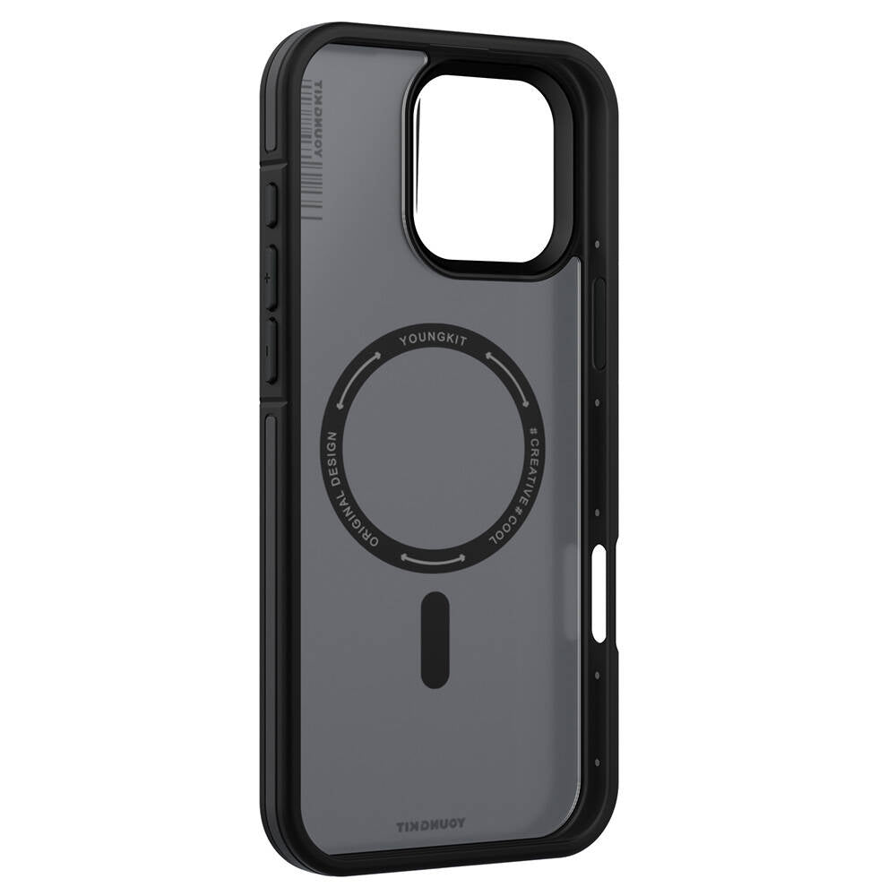 Apple iPhone 16 Pro Kılıf M-safe Şarj Özellikli Youngkit Rock Sand Serisi Kapak