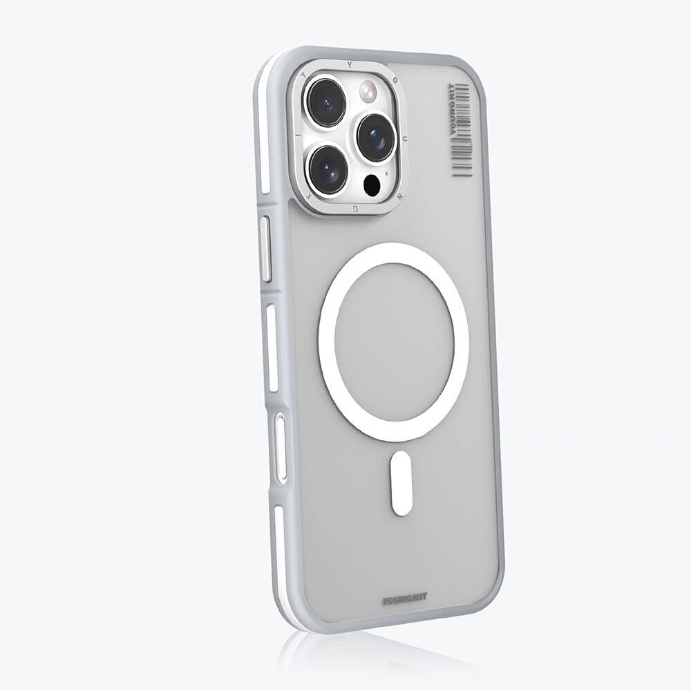 Apple iPhone 16 Pro Kılıf M-safe Şarj Özellikli Youngkit Rock Sand Serisi Kapak