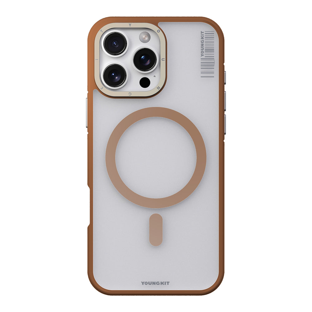 Apple iPhone 16 Pro Kılıf M-safe Şarj Özellikli Youngkit Rock Sand Serisi Kapak