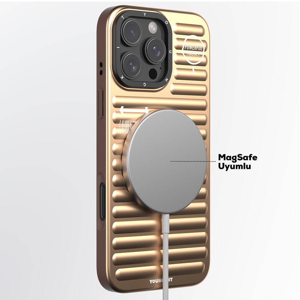 Apple iPhone 16 Pro M-safe Şarj Özellikli Kılıf Mat Renkli Tasarım Youngkit Original Serisi Kapak