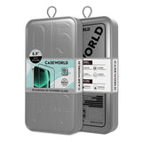 iPhone 16 Pro Max Uyumlu CaseWorld 0.25mm HD 3D Temperli Cam Ekran Koruyucu Uygulama Aparatlı Şeffaf