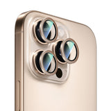 iPhone 16 Pro Max Uyumlu CaseWorld Alloy Serisi Oleofobik Anti Reflective Kamera Lens Koruyucu Gold
