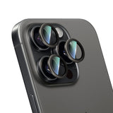 iPhone 16 Pro Max Uyumlu CaseWorld Alloy Serisi Oleofobik Anti Reflective Kamera Lens Koruyucu Siyah