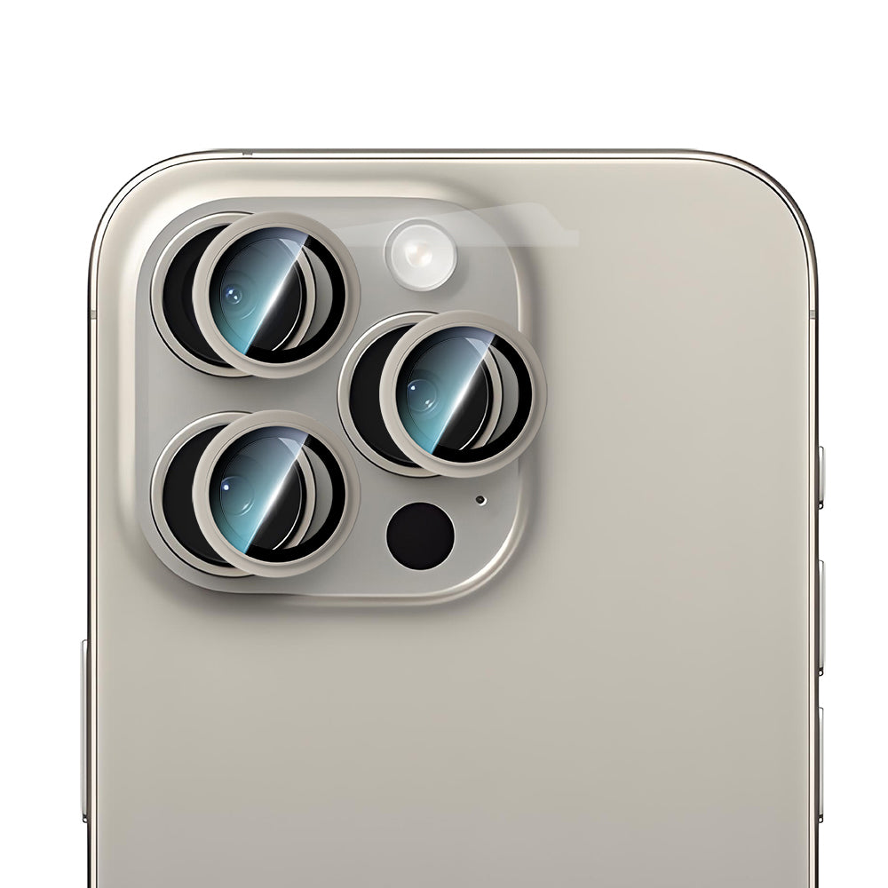 iPhone 16 Pro Max Uyumlu CaseWorld Alloy Serisi Oleofobik Anti Reflective Kamera Lens Koruyucu Gri