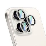 iPhone 16 Pro Max Uyumlu CaseWorld Alloy Sparkling Diamond Serisi Taşlı Lens Koruyucu Gümüş