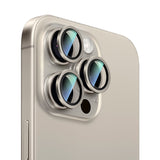 iPhone 16 Pro Max Uyumlu CaseWorld Alloy Two-Color Serisi Lens Koruyucu Gri