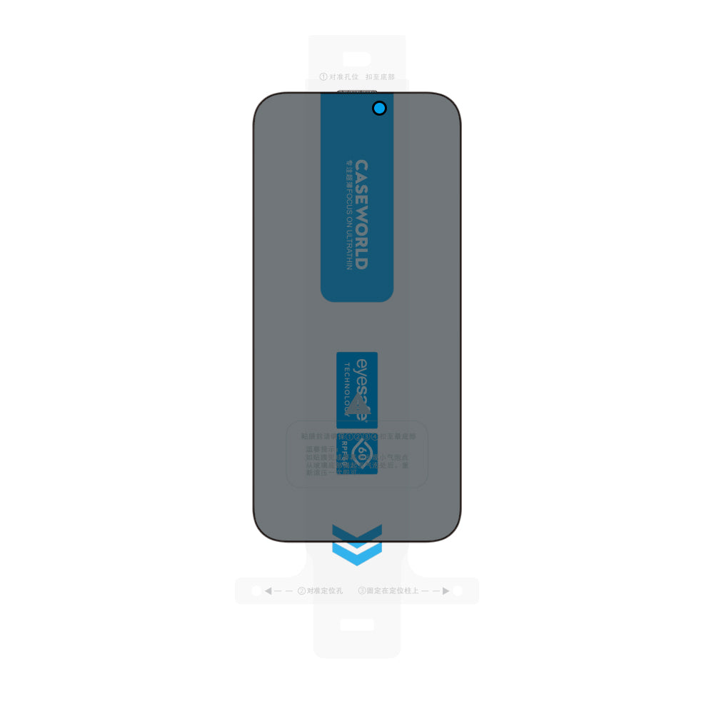 iPhone 16 Pro Max Uyumlu CaseWorld Armor Serisi 0.15mm Eyesafe Teknolojili Cam Ekran Koruyucu Şeffaf